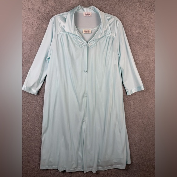 Vintage vanity fair peignoir set baby blue size medium preowned - Picture 1 of 15